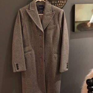 Facconable, wool, herringbone coat